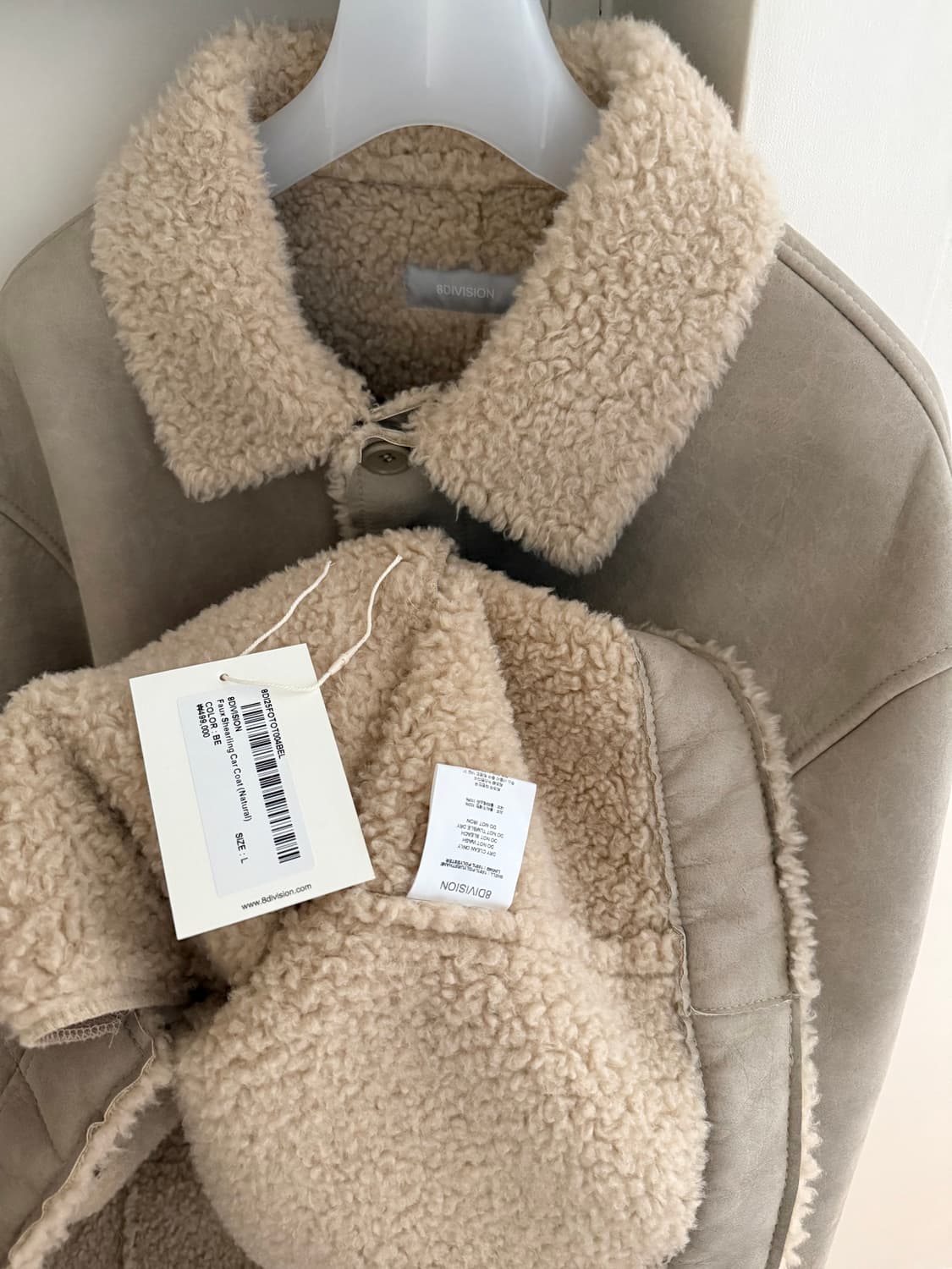 L) 8DIVISION RTW 에잇디비젼 시어링 코트 무스탕 상품이미지3