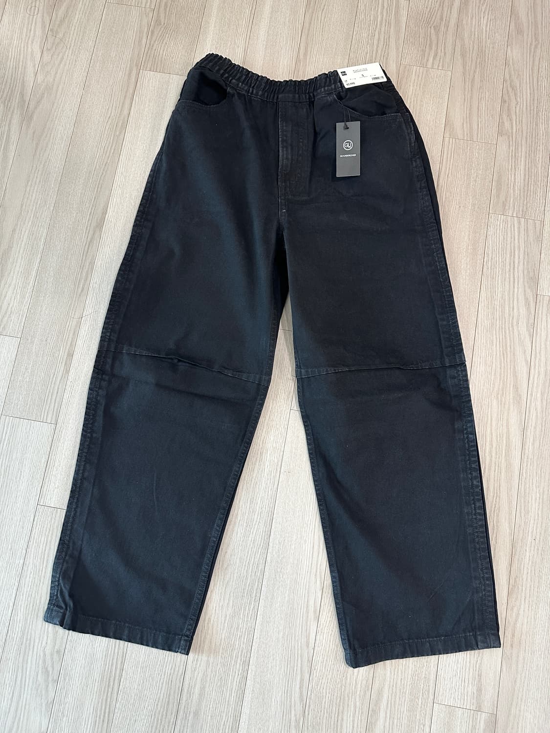 GU 지유 언더커버 데님 이지 팬츠 블랙 S 상품이미지1