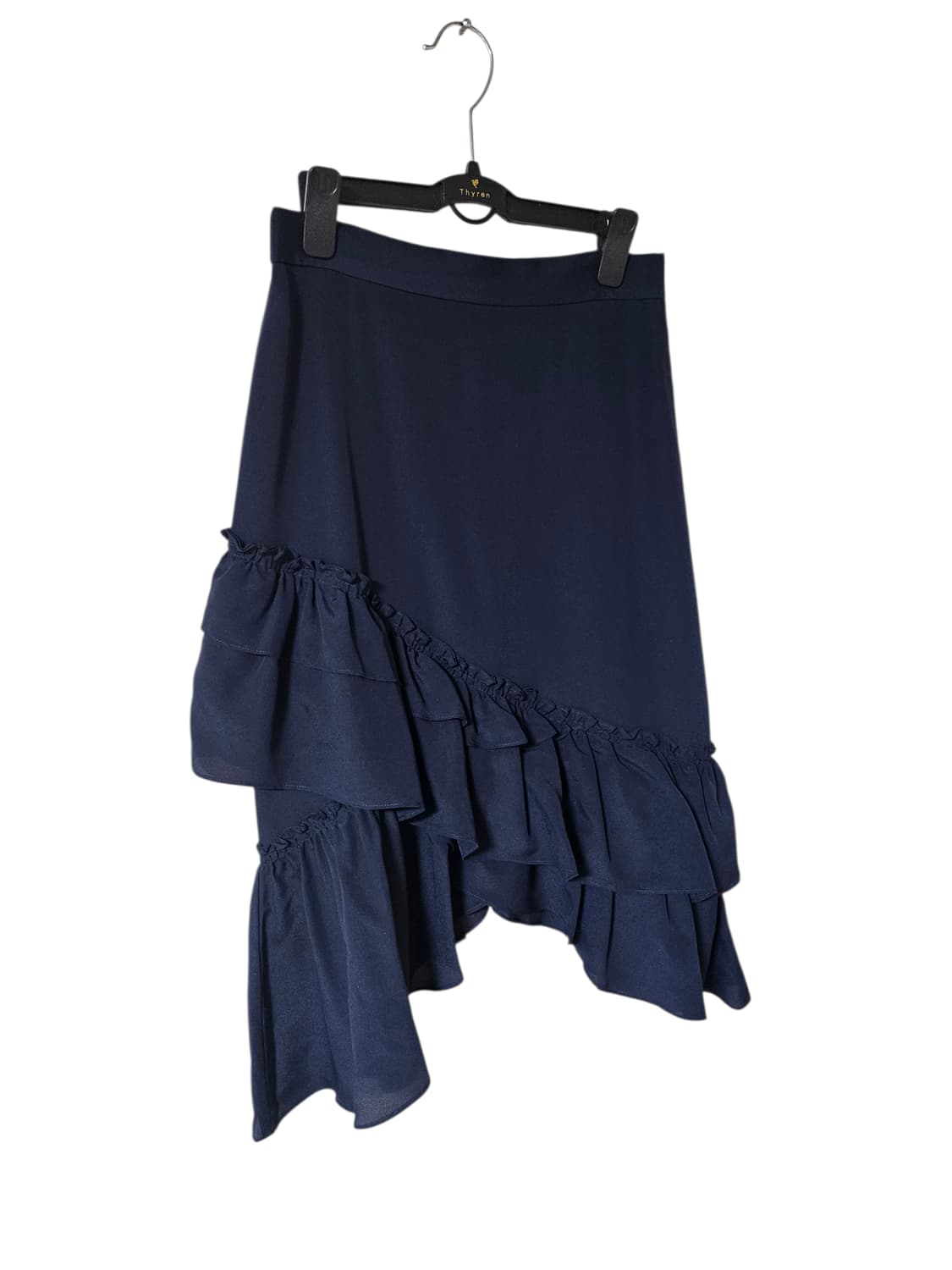 클럽모나코 언발 러플 스커트 네이비 55 | 세련된 A라인 상품이미지3