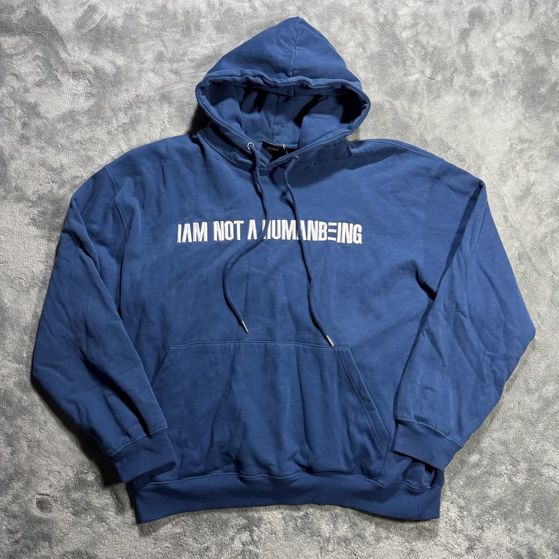 아임낫휴먼빙 블루 후드티 상품이미지1