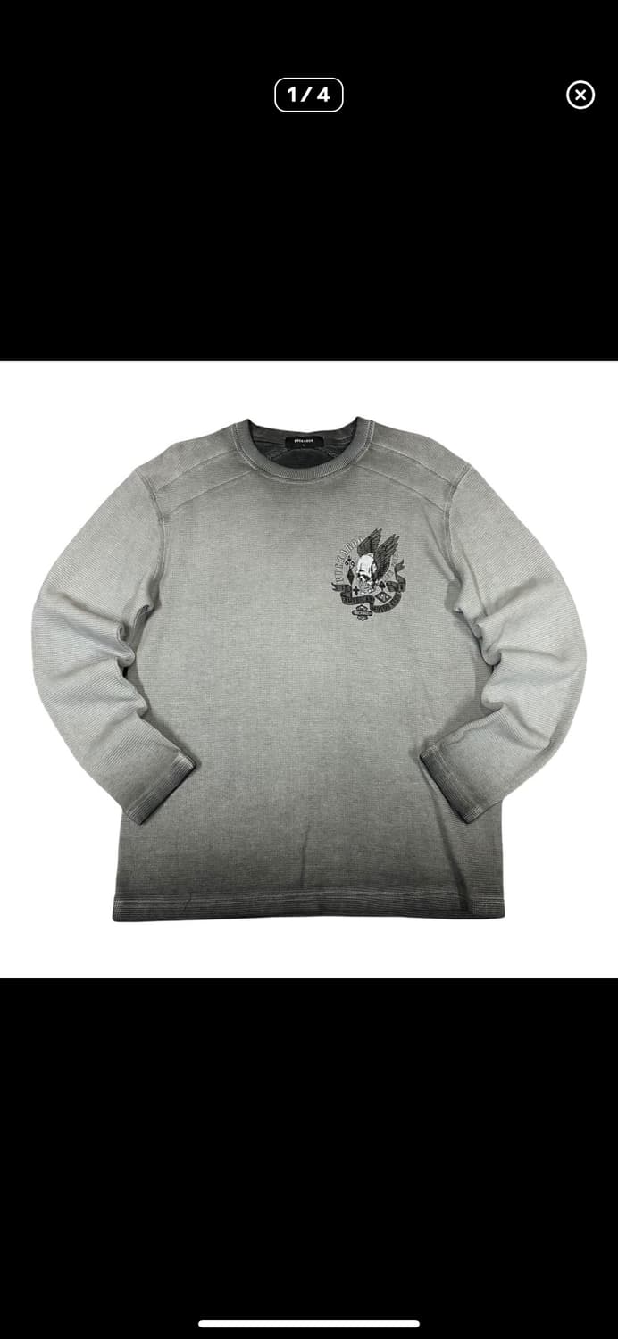  (바배) 버터루 와플 가먼트다잉 맨투맨 상품이미지1