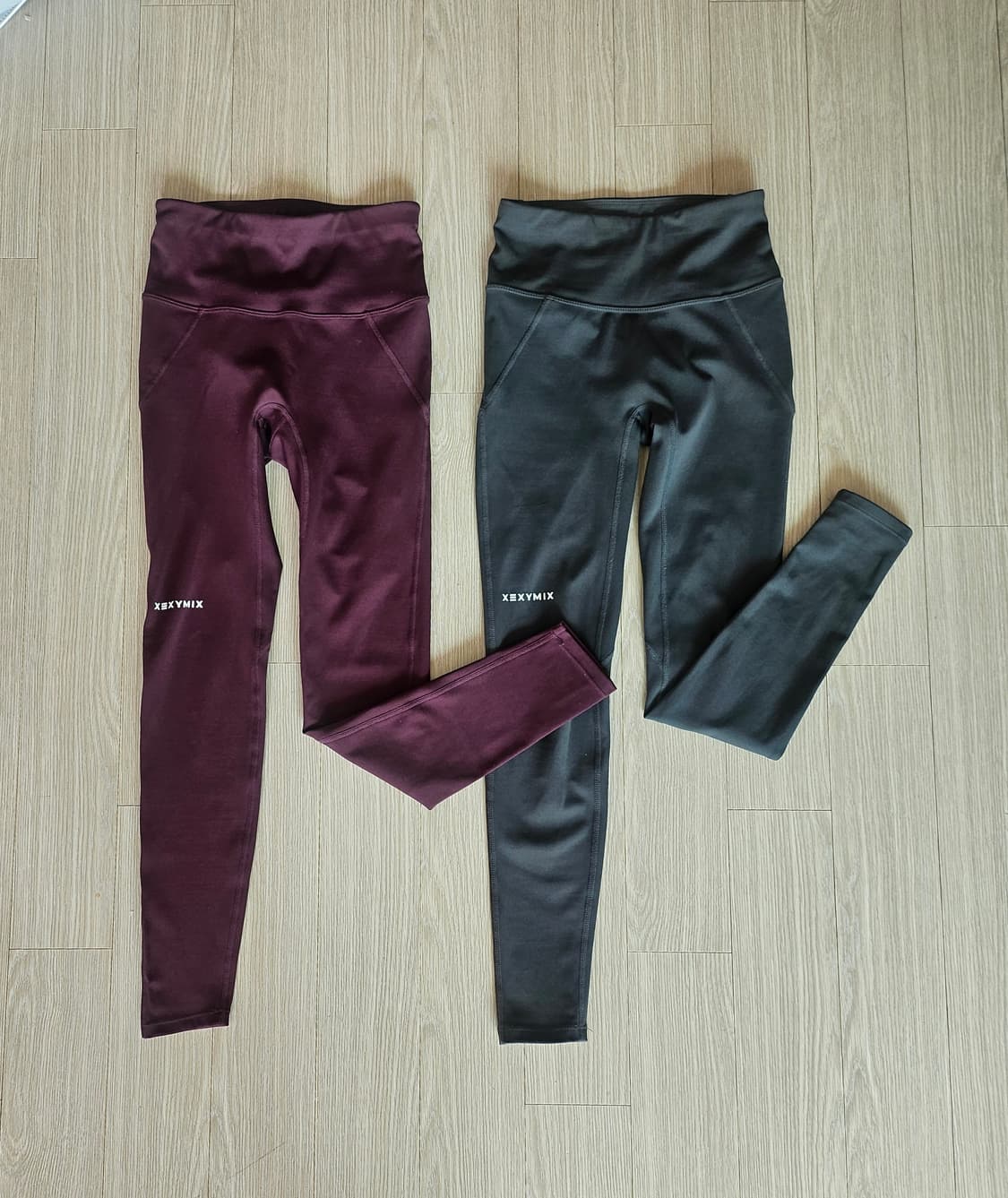 젝시믹스 블랙라벨 시그니처 380N 레깅스 S(트루와인 / 애쉬모스) 상품이미지7