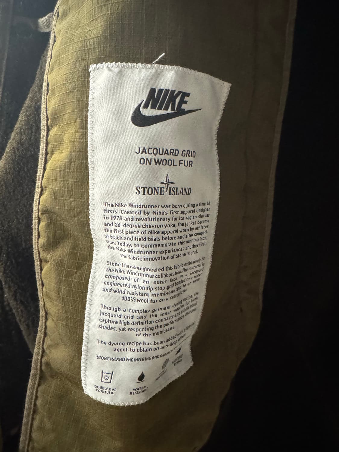 스톤아일랜드 X 나이키 자카드 봄버 코트 상품이미지5