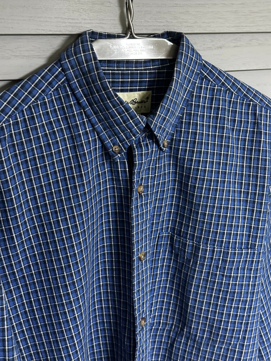 에디바우어 블루 긴팔셔츠 판매 상품이미지1