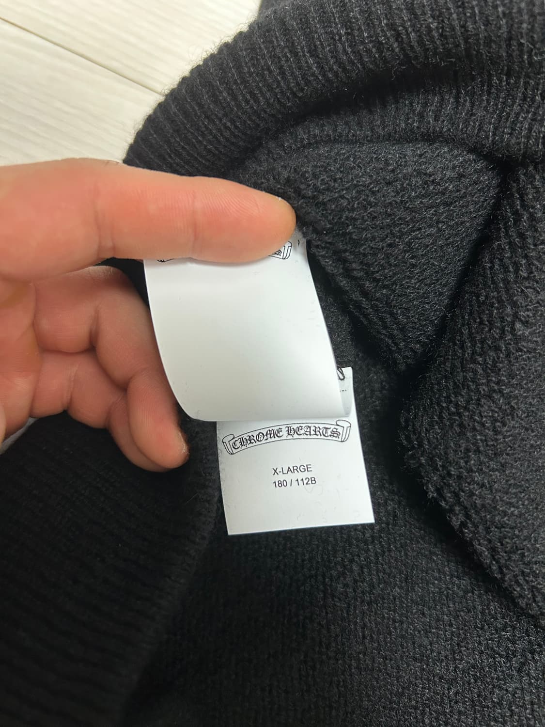 [새제품] 크롬하츠 캐시미어 자수 니트 XL 상품이미지3