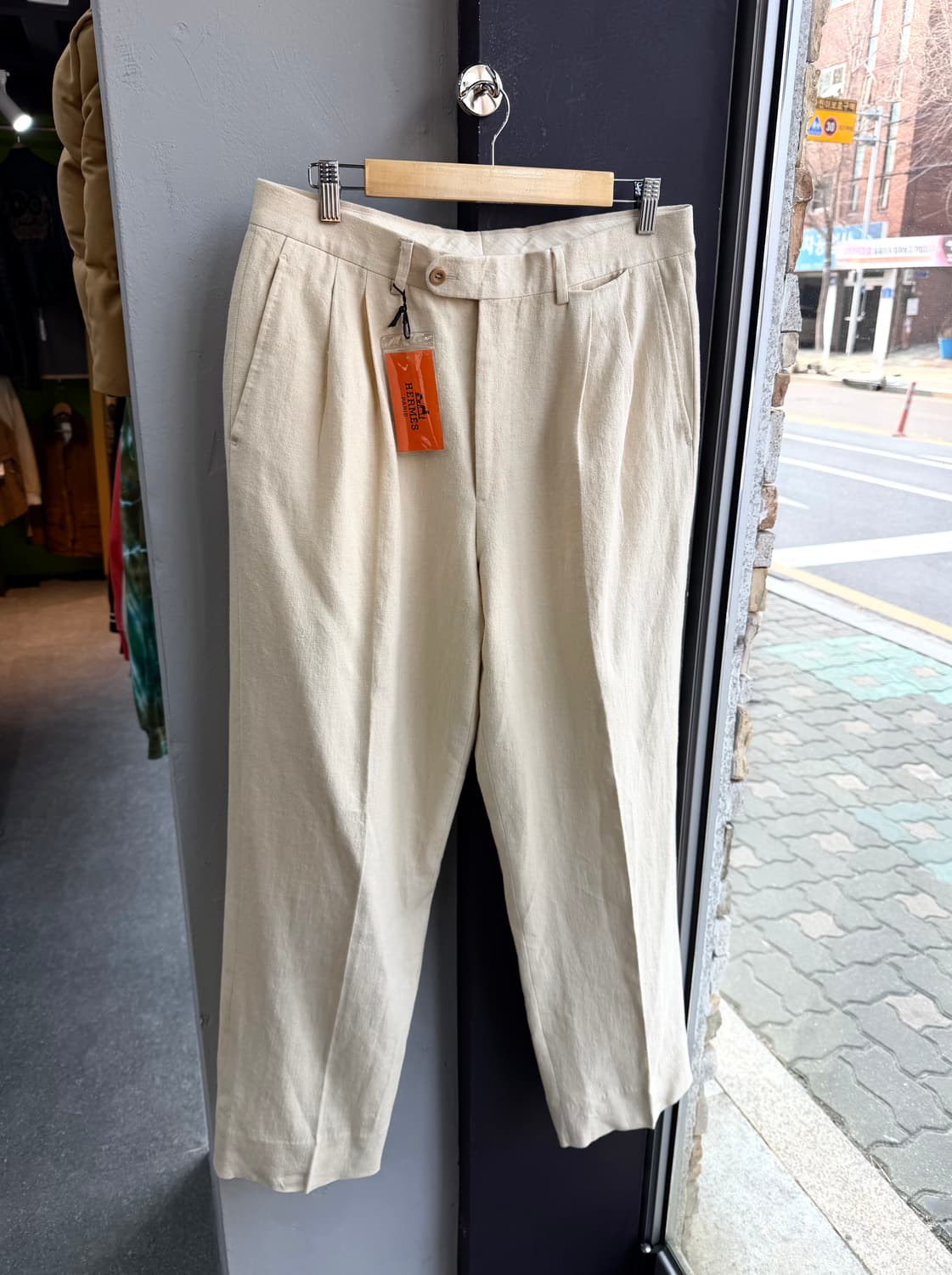32/ 에르메스 린넨 마 투턱 베이직 팬츠 (새상품) 상품이미지3