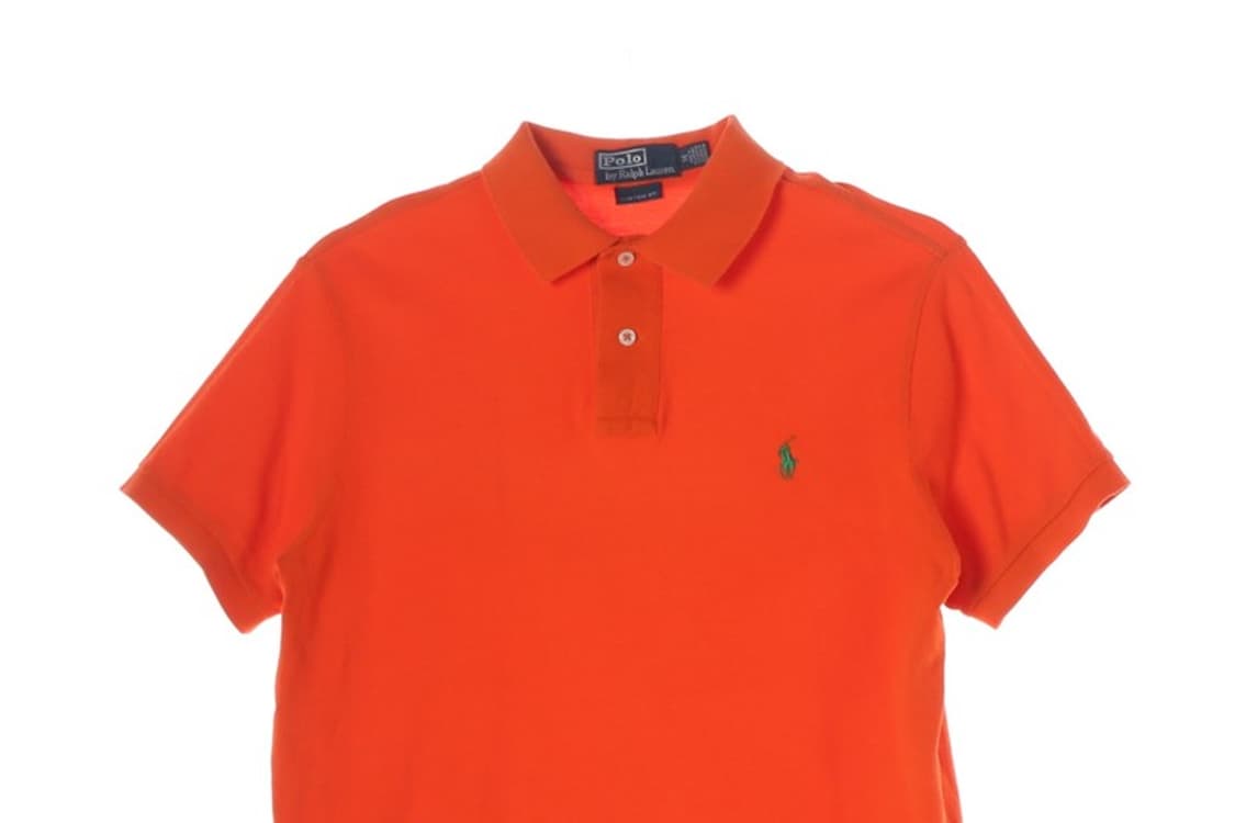 폴로 랄프로렌 오렌지 커스텀핏 피케 카라티 M 상품이미지3