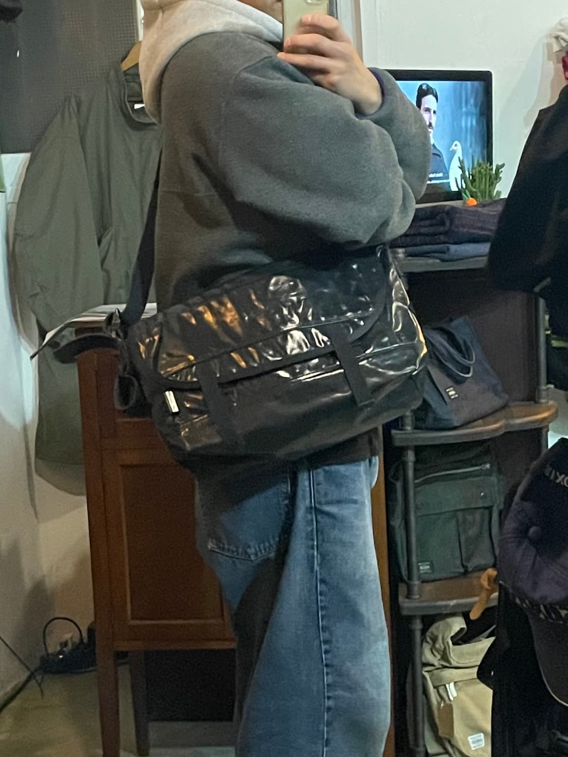 요시다 포터 가죽 크로스백  상품이미지1