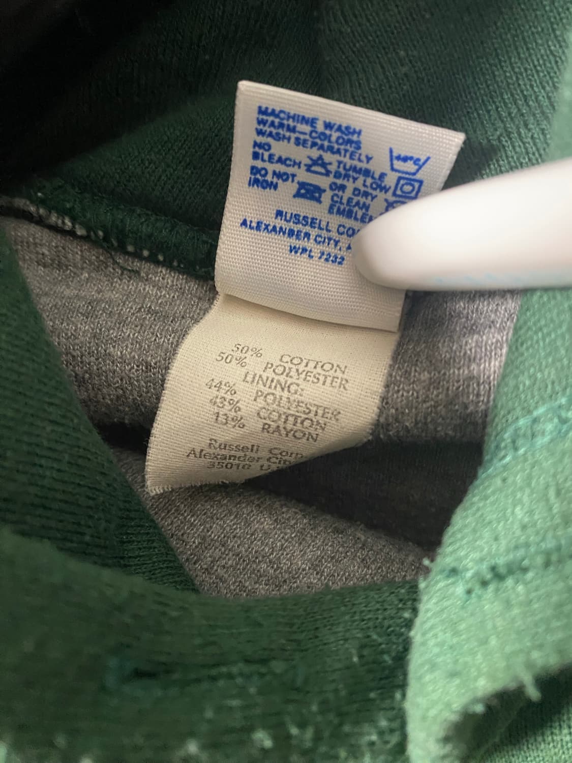 [XL] 80s 러셀 더블페이스 후드 딥그린 상품이미지6