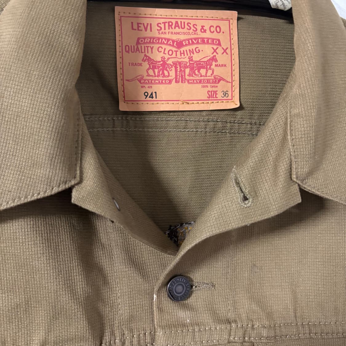 리바이스 LVC 941 1941 3세대 웨스턴 코튼 트러커 자켓 36 상품이미지6