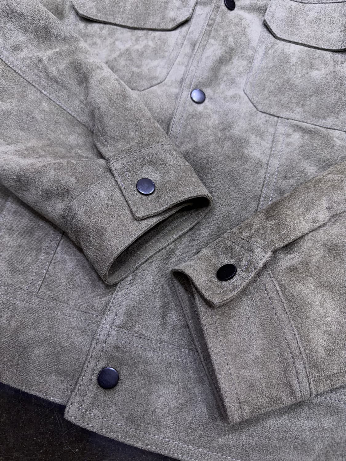 빌리브라운 에코 스웨이드 포켓 블루종 자켓 L 상품이미지6