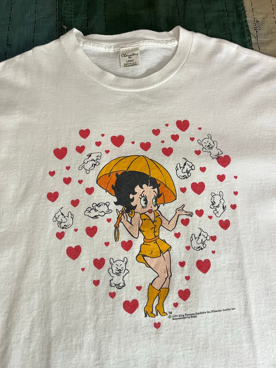 USA 빈티지 1994 베티붑 하트 그래픽 싱글스티치 티셔츠 상품이미지3
