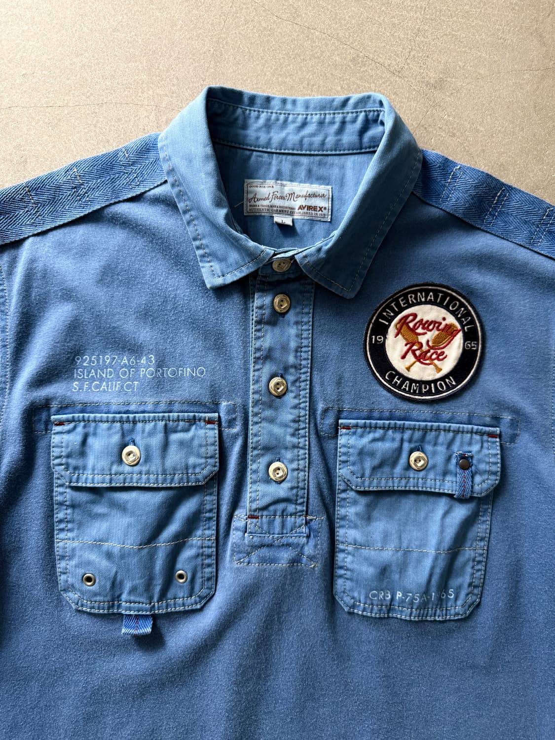 Avirex Rowing Race Pocket Polo Shirt 상품이미지2