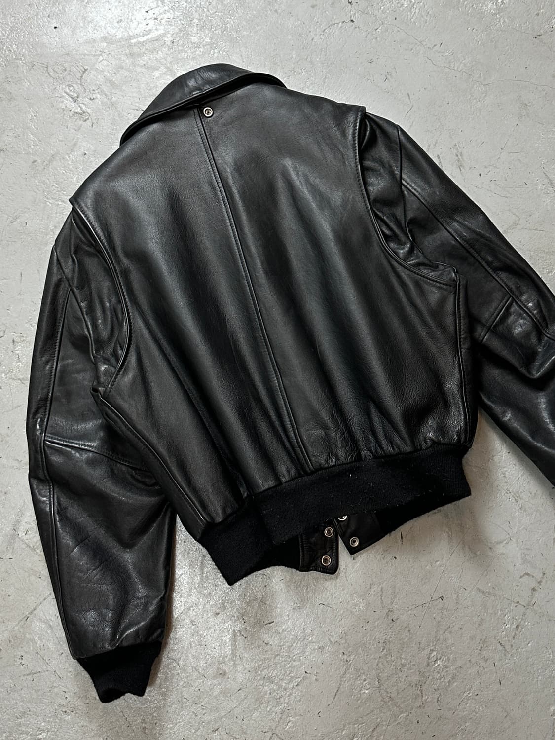 80's USA 빈티지 엑셀드 레더 봄버 자켓 빈티지 A2 레더 자켓 상품이미지6