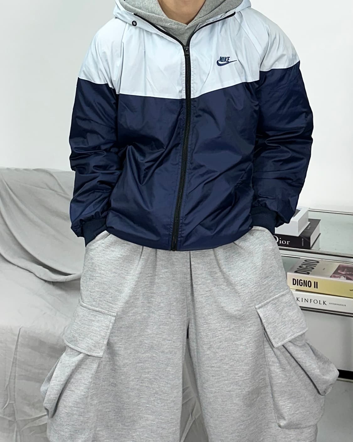 나이키 스카이블루 스우시 바람막이 2XL 상품이미지1