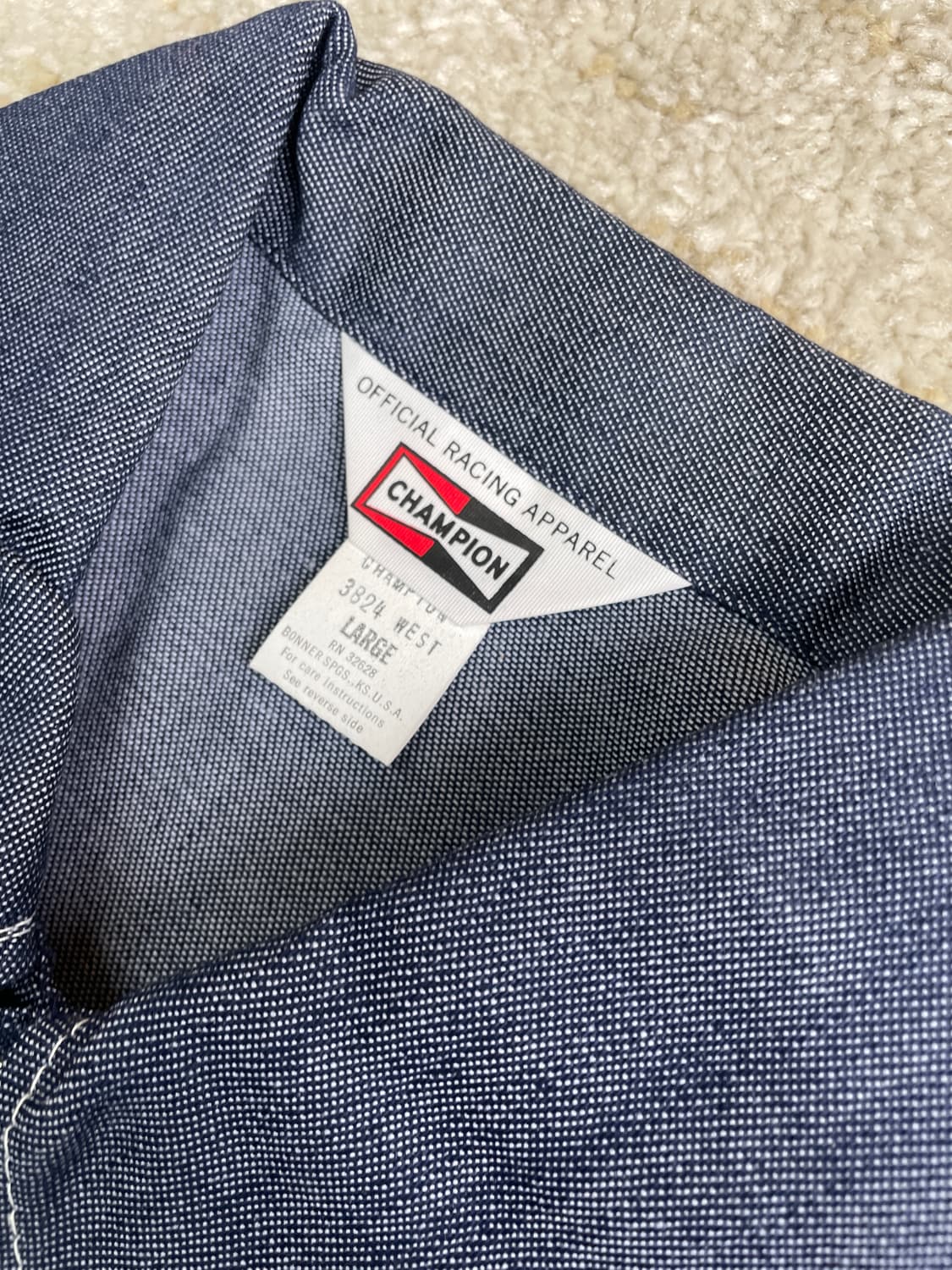 [L] 70s 데드스탁 USA champion 챔피온 스파크 데님 자켓 상품이미지3