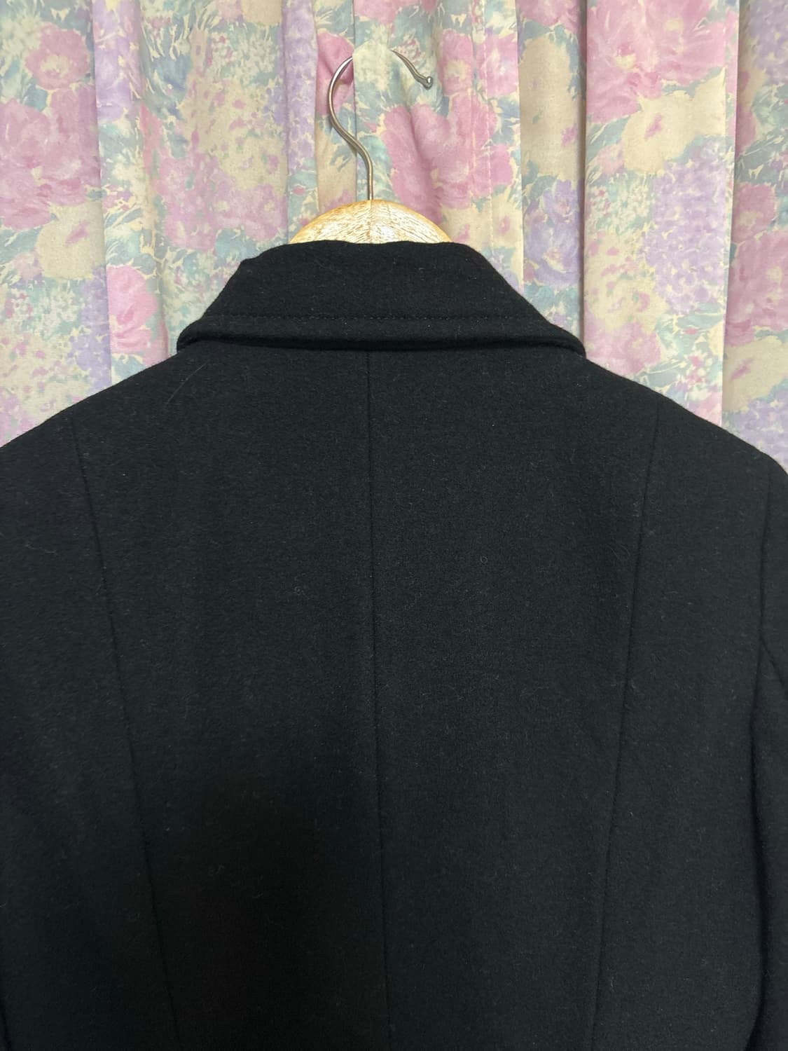 블랙 울 숏 코트 상품이미지10