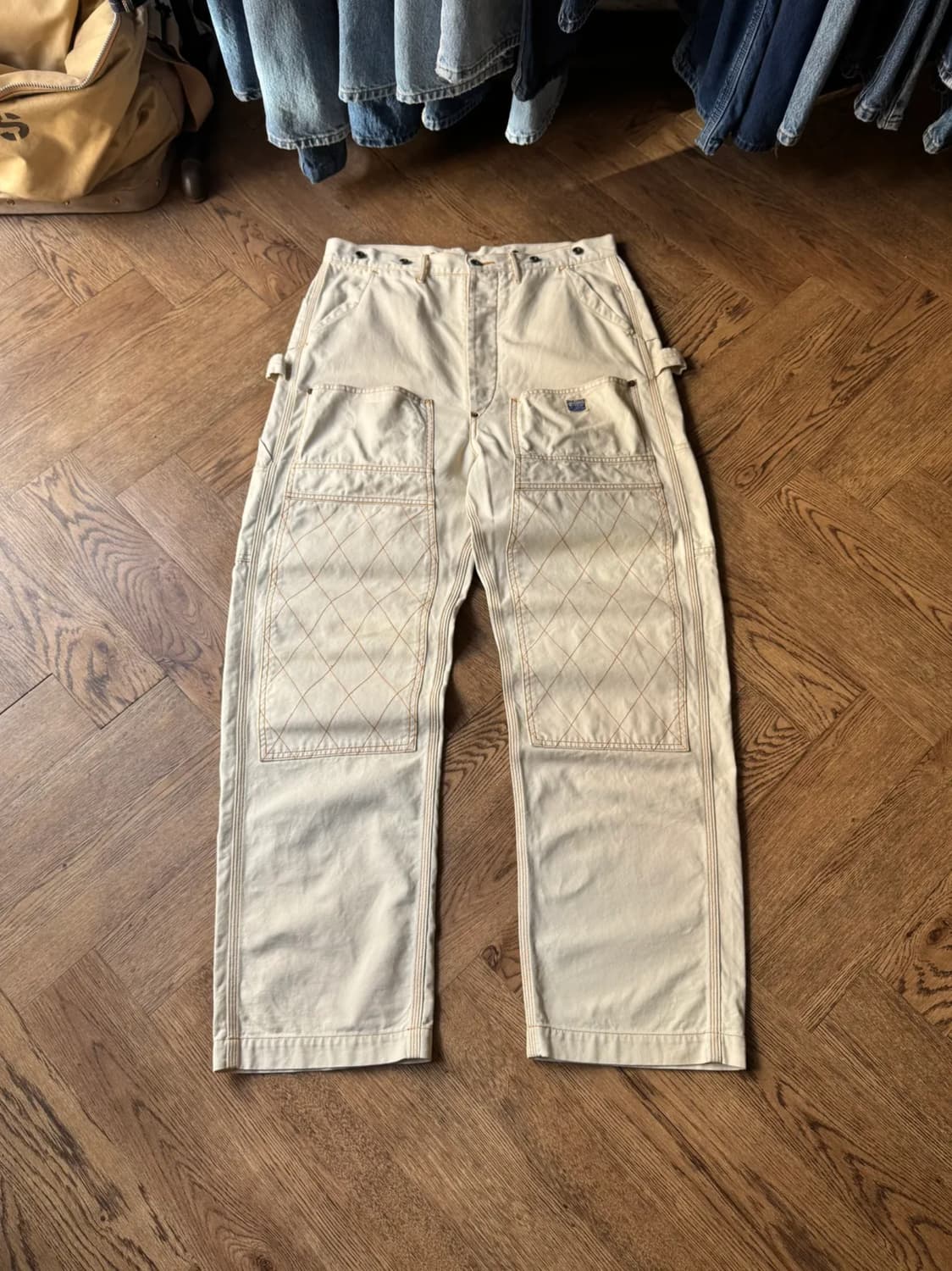 [34]KAPITAL 캐피탈 씬 캔버스 키나리 럼버 팬츠 상품이미지1