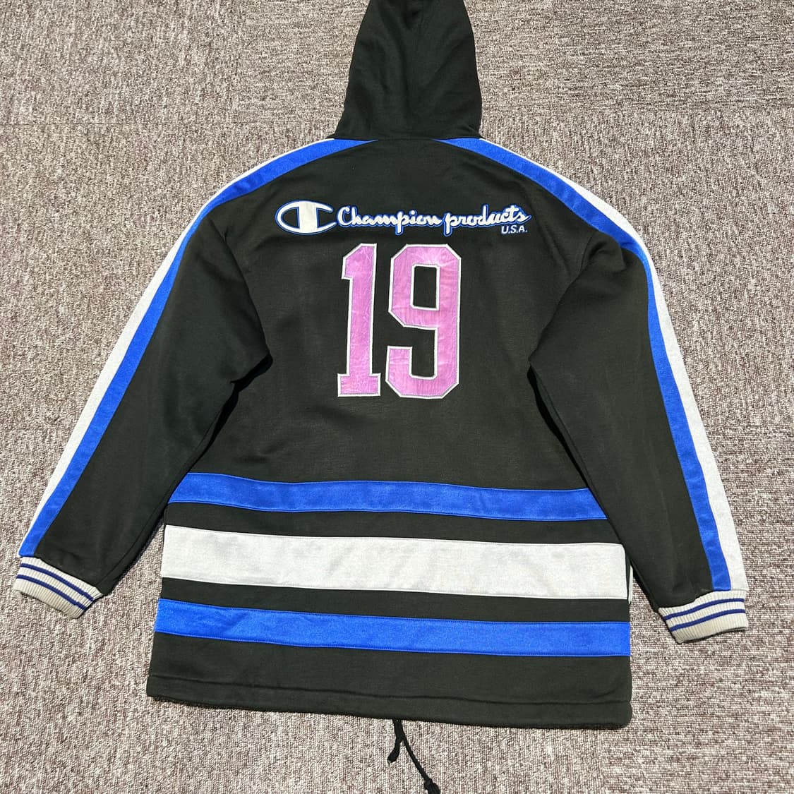 L) 챔피온 올드스쿨 후드집업 퀄팅 안감 양털 안감 상품이미지1