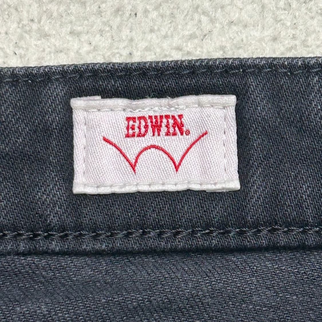 EDWIN 일본판 블랙 데님 팬츠 33 상품이미지5