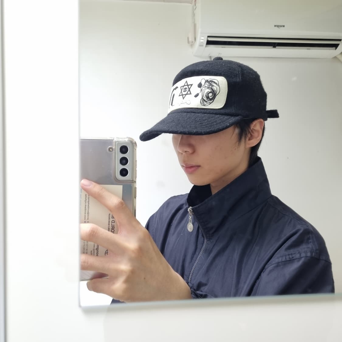 CA4LA 울 심볼캡 블랙 상품이미지9