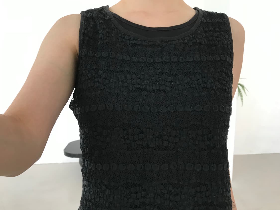 vintage black lace sleeveless 상품이미지3
