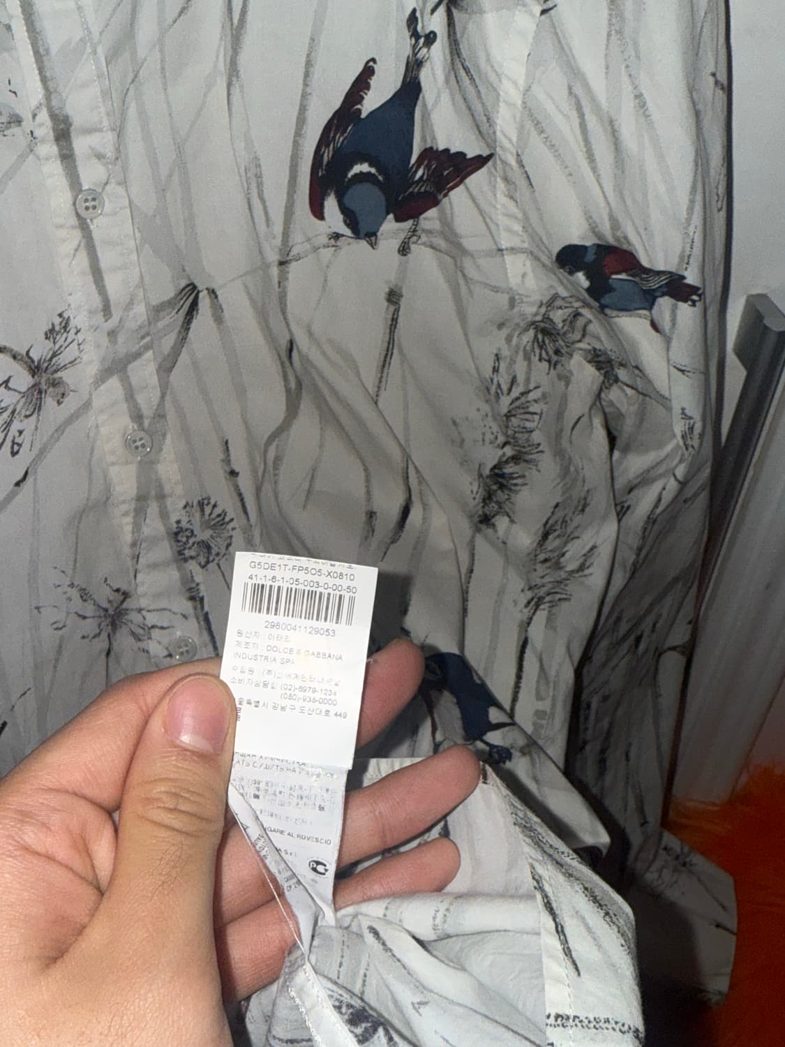 Dolce & Gabbana 2016SS Brid print shirt 상품이미지5