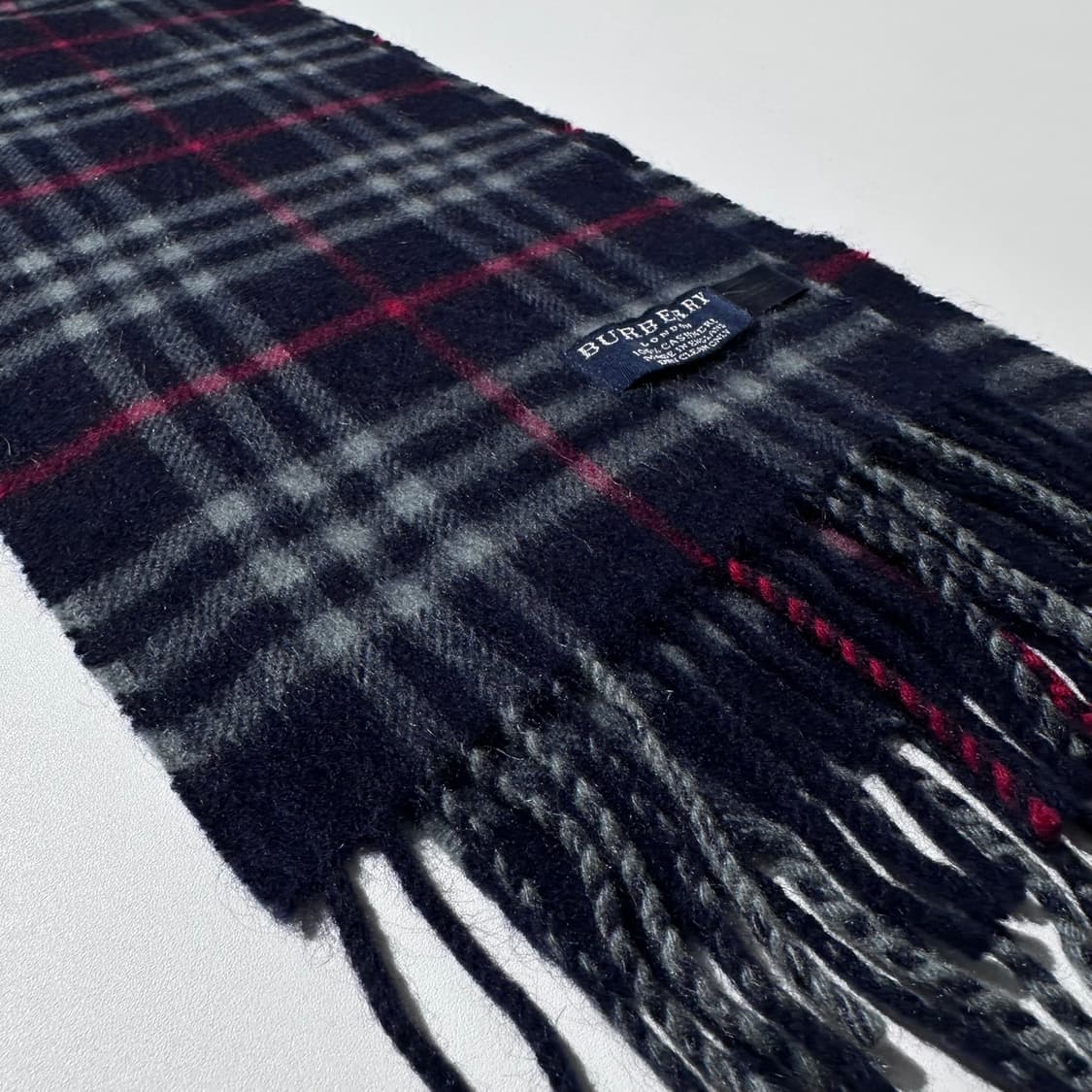 버버리 캐시미어 100% 체크 미니사이즈 머플러 목도리 상품이미지4
