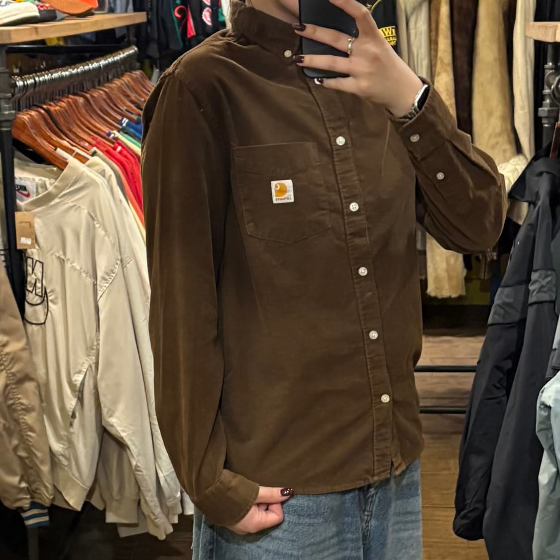 [HI] Carhartt 칼하트 코듀로이 긴팔셔츠 다크브라운 상품이미지4