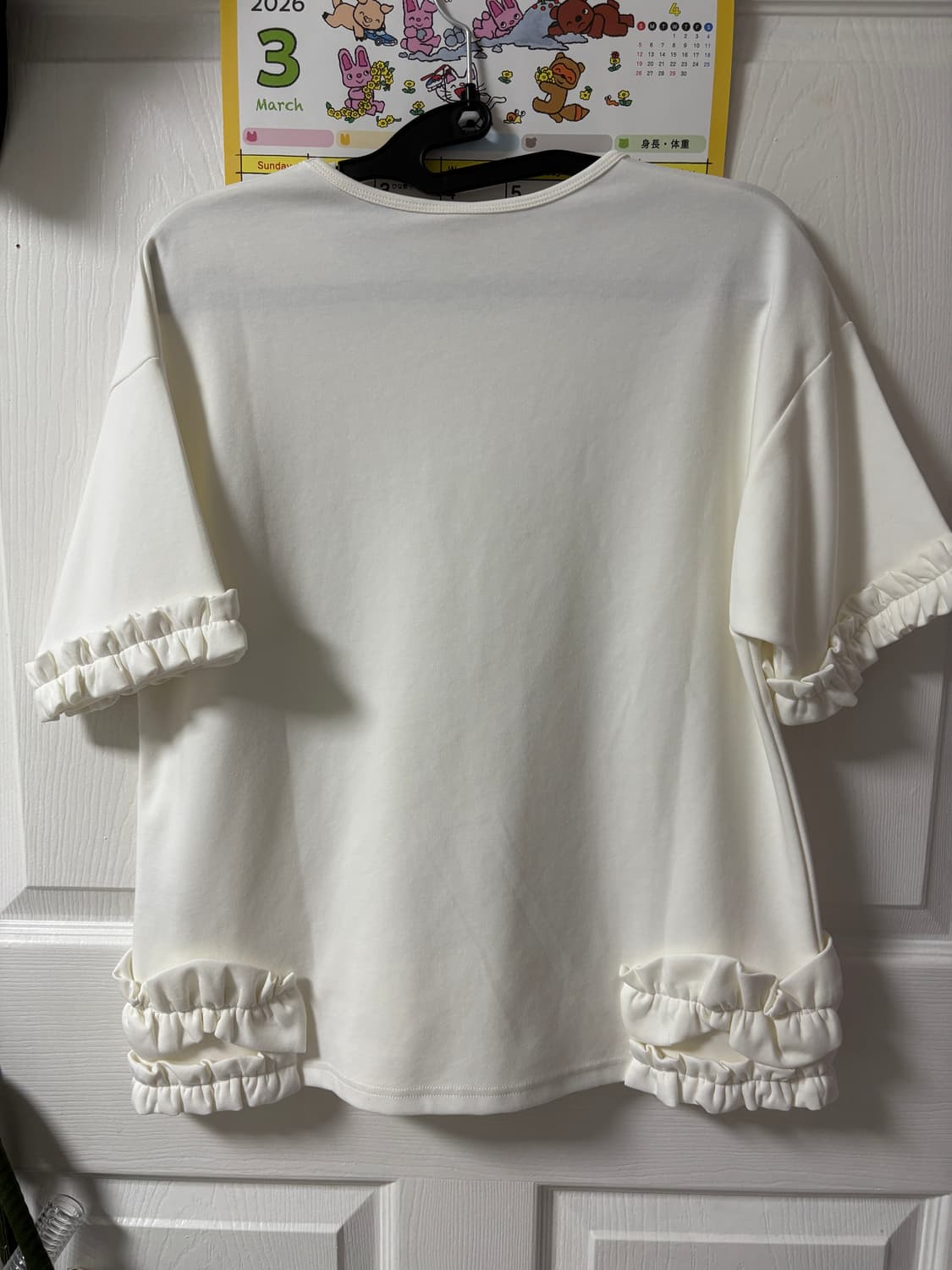 코스모스 러플 반팔 티셔츠 M 상품이미지4