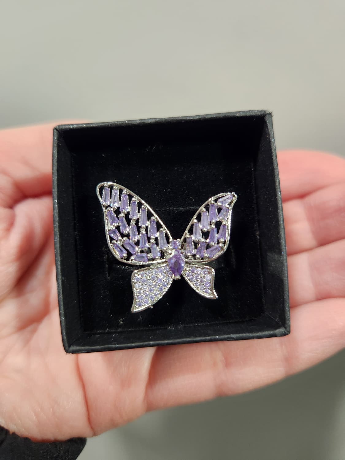 미착용) 버터플라이 반지 퍼플 상품이미지2