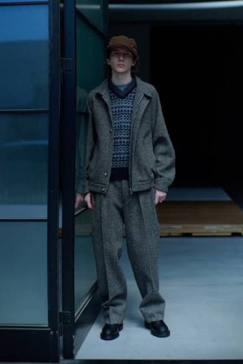 피그벨 phigvel 트위드 블루종 블랙 2 상품이미지2