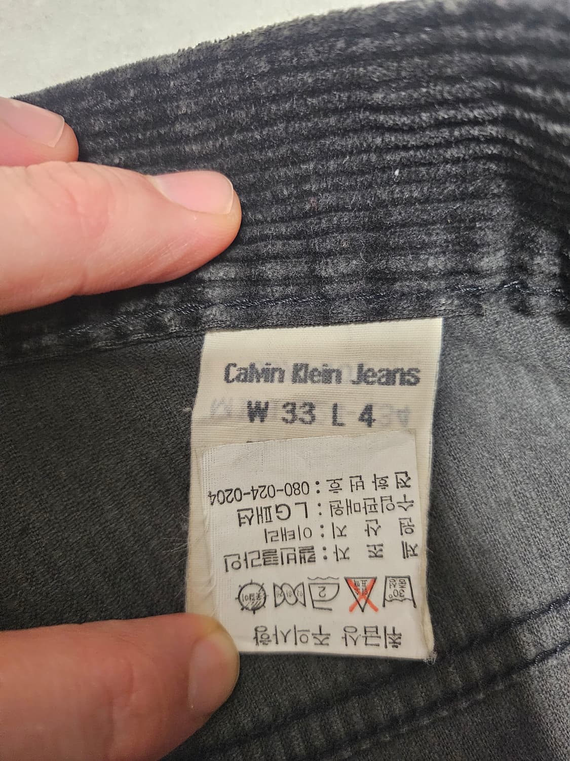 올드 캘빈클라인 코듀로이 팬츠 made in Italy 상품이미지5