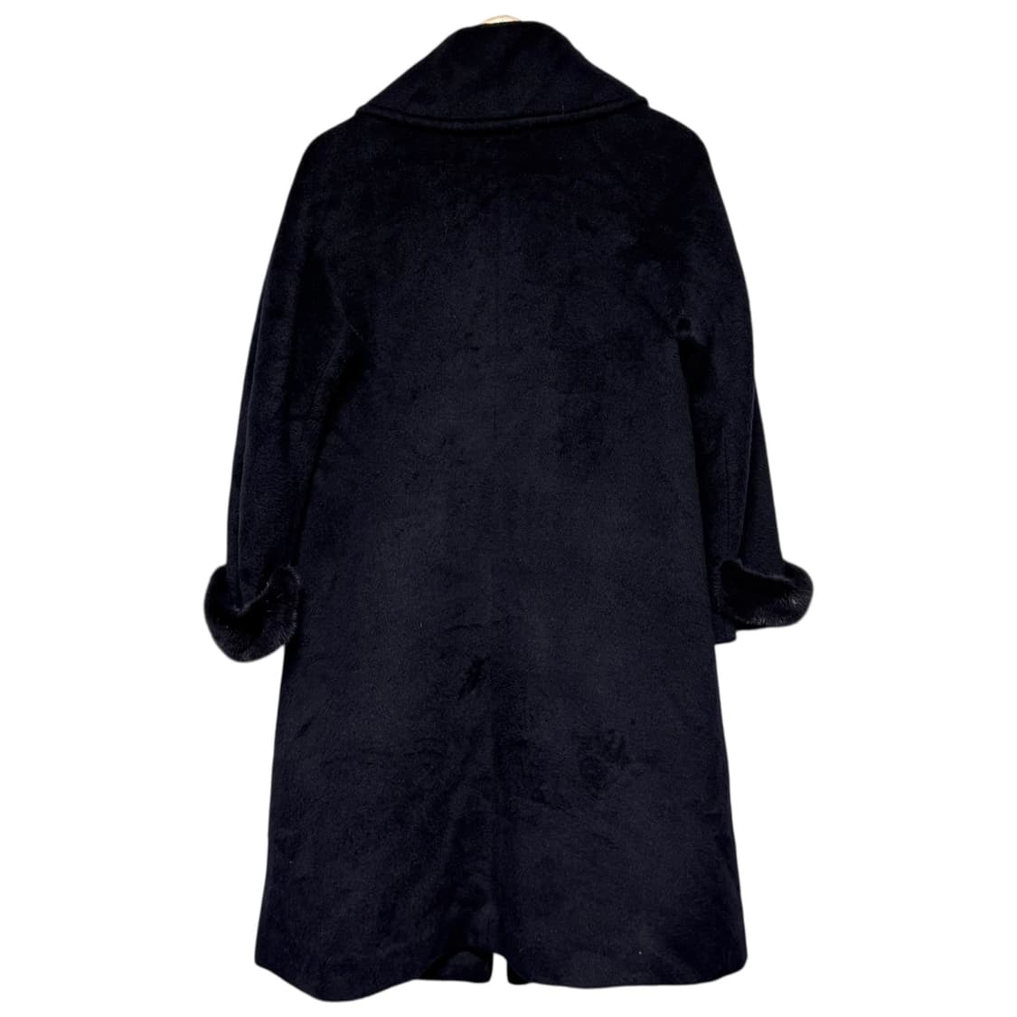 3720 모조에스핀 네이비 수리알파카 밍크 롱코트 상품이미지5