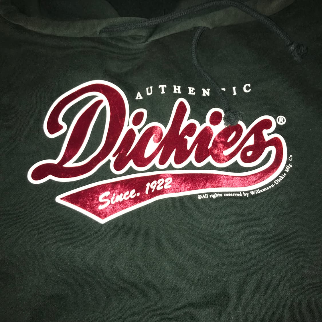 Dickies 디키즈 벨벳로고 다크그린 후드티 상품이미지4