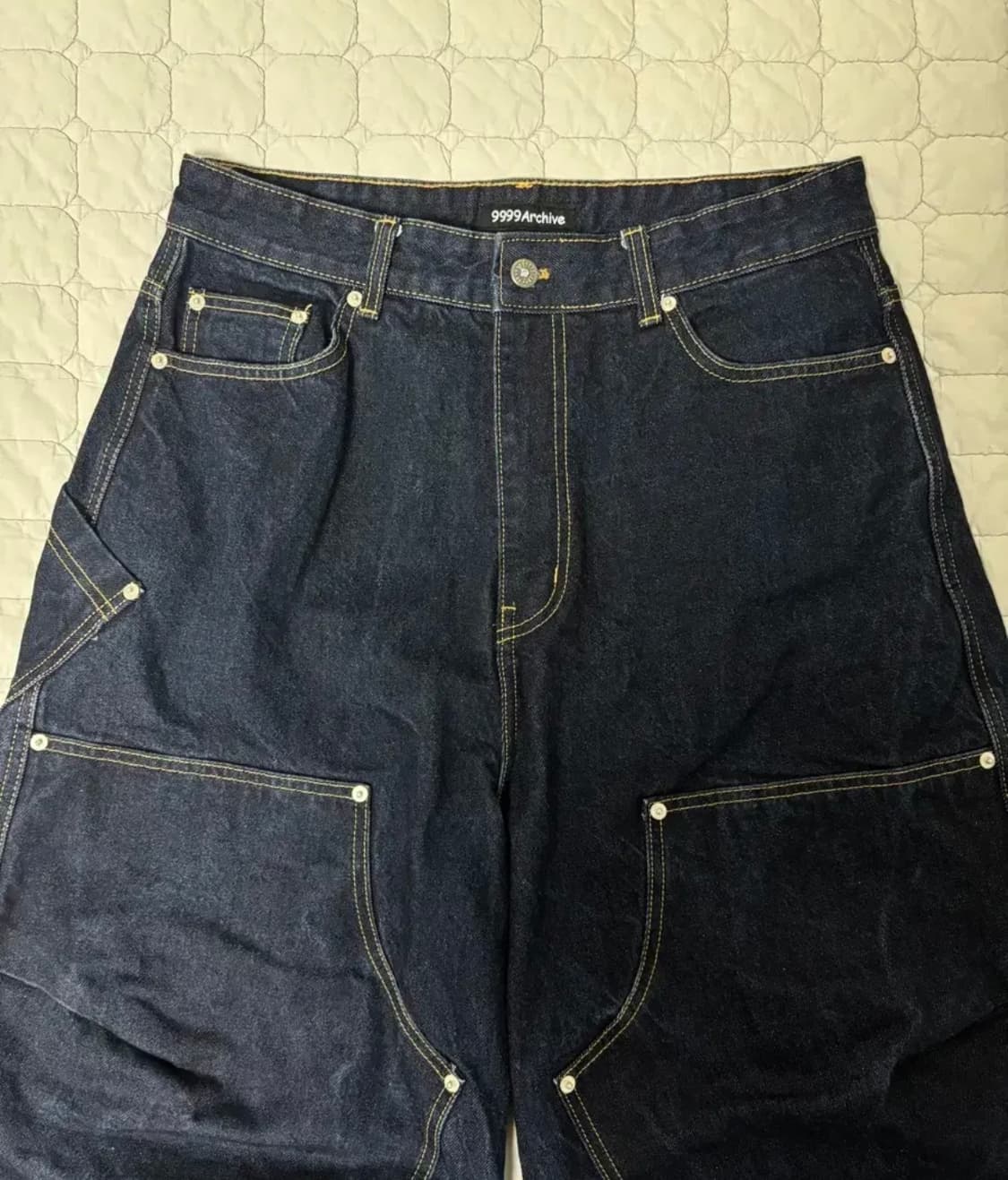 [2] 9999아카이브 더블니 데님팬츠 상품이미지3