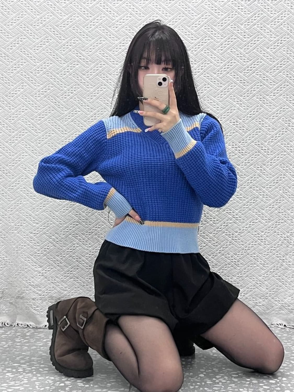 유니클로X마르니 레트로 키치 팝콘 뜨개 니트 L C10622 상품이미지2