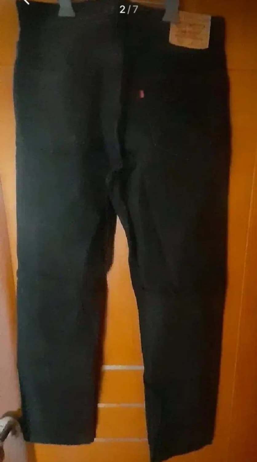 (33-32) 90s 빈티지 리바이스 505 블랙 흑청 데님 팬츠 상품이미지2