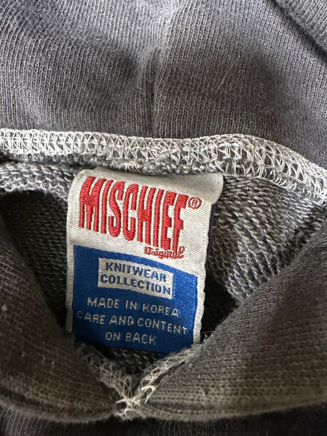 미스치프 그레이 후드티 m 상품이미지3