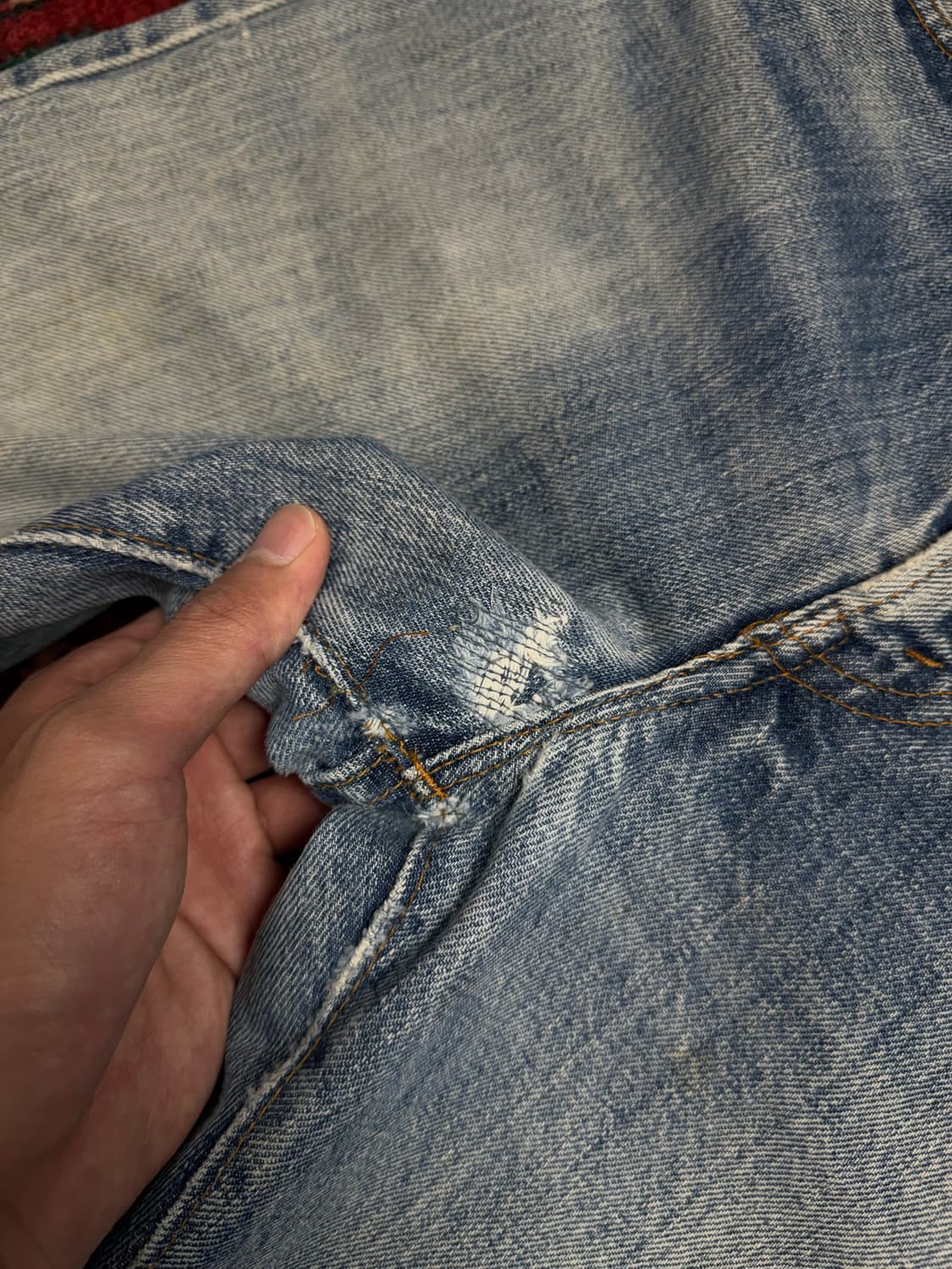 80’s USA 빈티지 리바이스 517 오렌지탭 부츠컷 체인스티치 상품이미지10