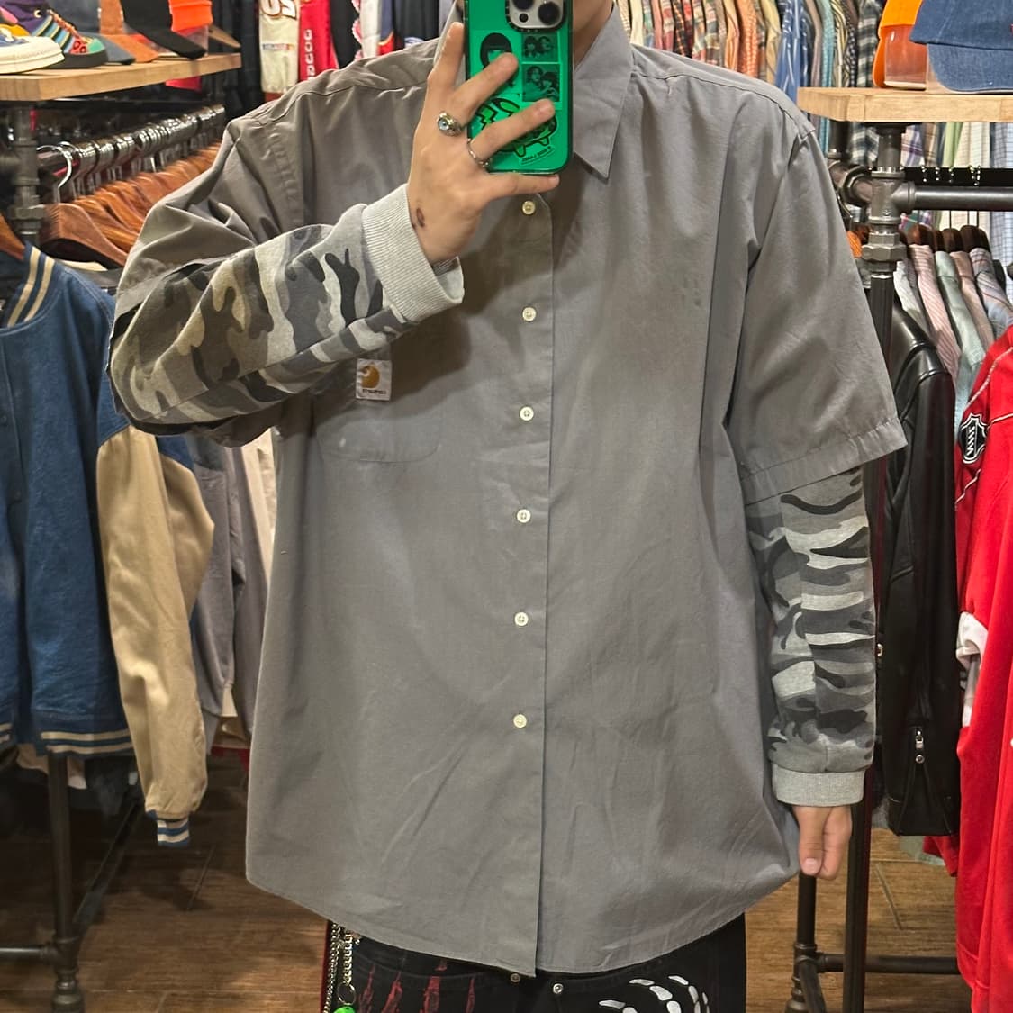 [HI] 칼하트 반팔셔츠 그레이 상품이미지2