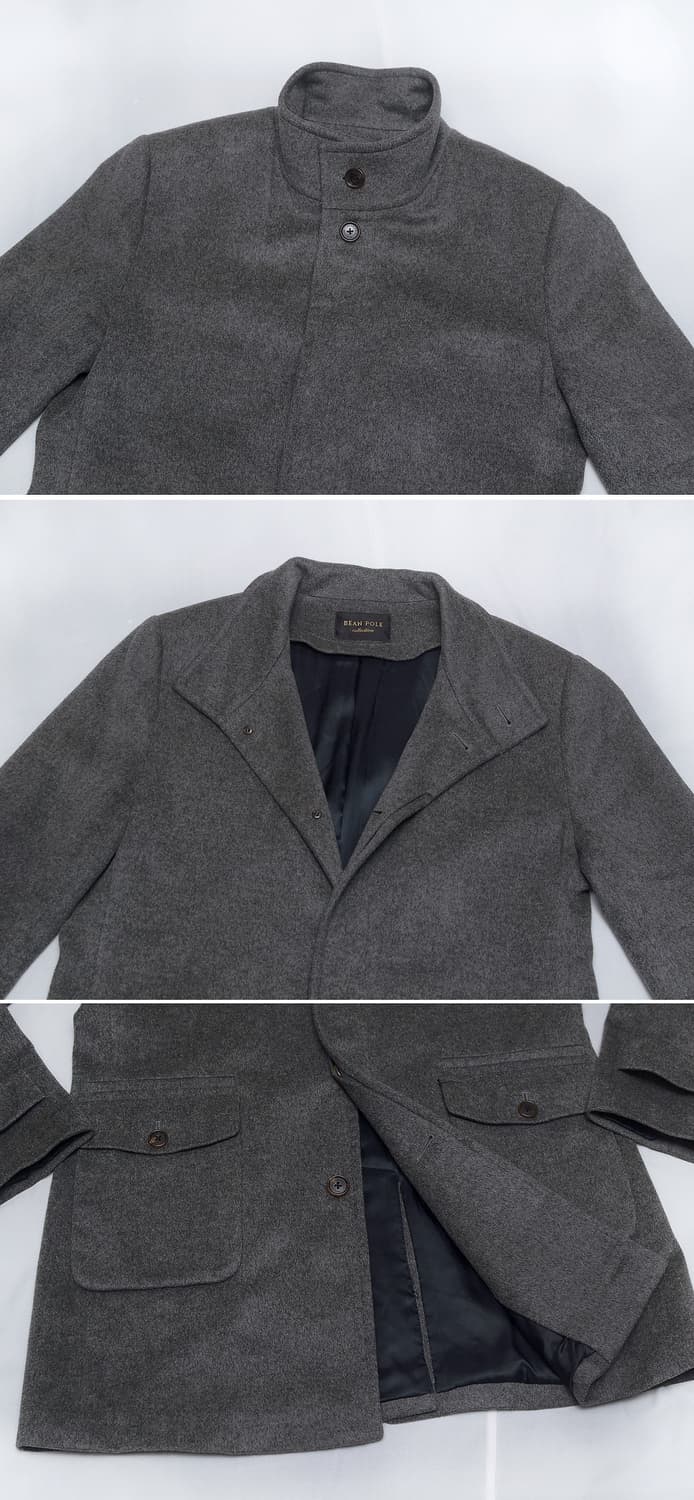 빈폴 컬렉션 이탈리안 캐시미어 하이넥 스탠카라 코트 (100-105) 상품이미지3