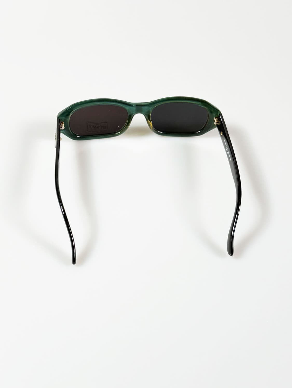 90s CITY POLICE 볼드 스퀘어 투톤 프레임 빈티지 선글라스 상품이미지6