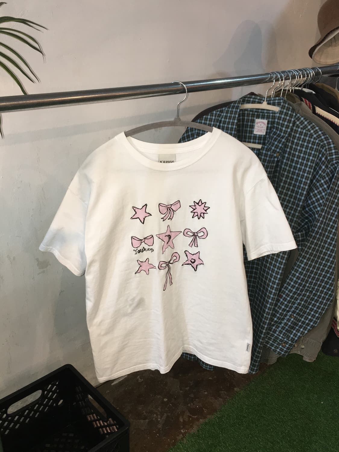 유히 스타그래픽 반팔 티셔츠 화이트 상품이미지7