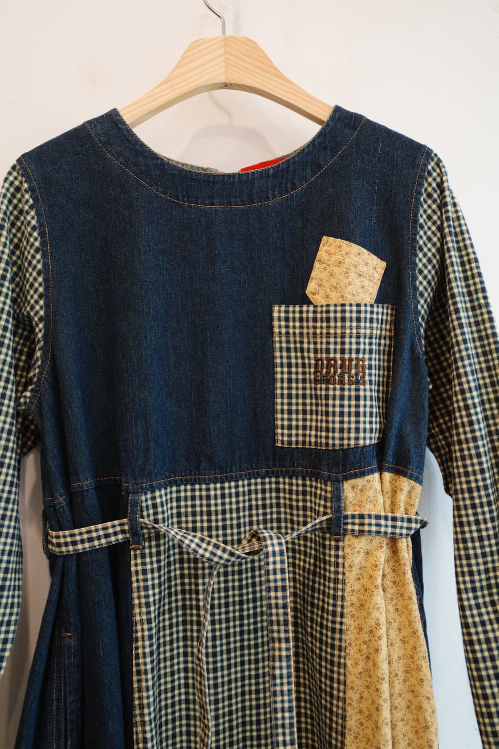 Drug store’s 패치워크 데님 원피스 상품이미지2