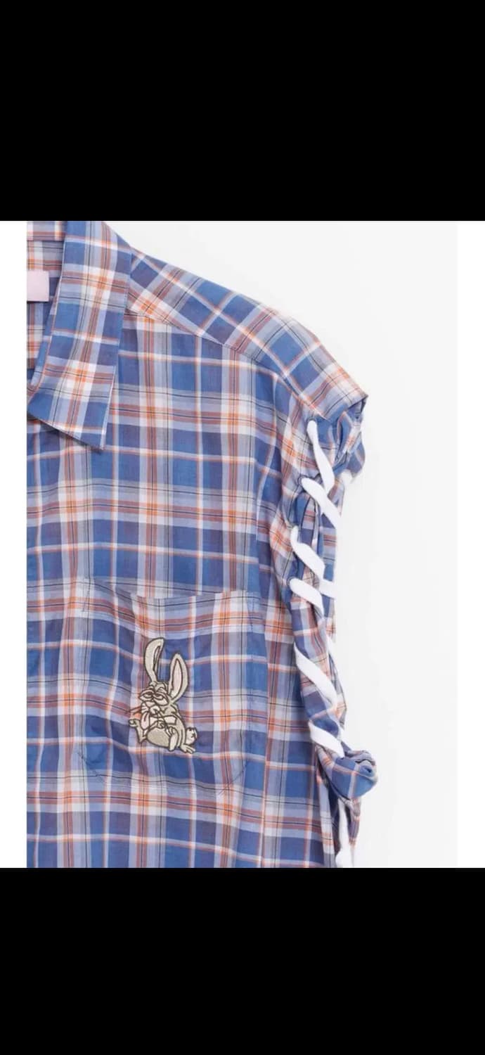 마틴로즈 슬리브 레이스 디테일 코튼 셔츠 오버사이즈XS 상품이미지2