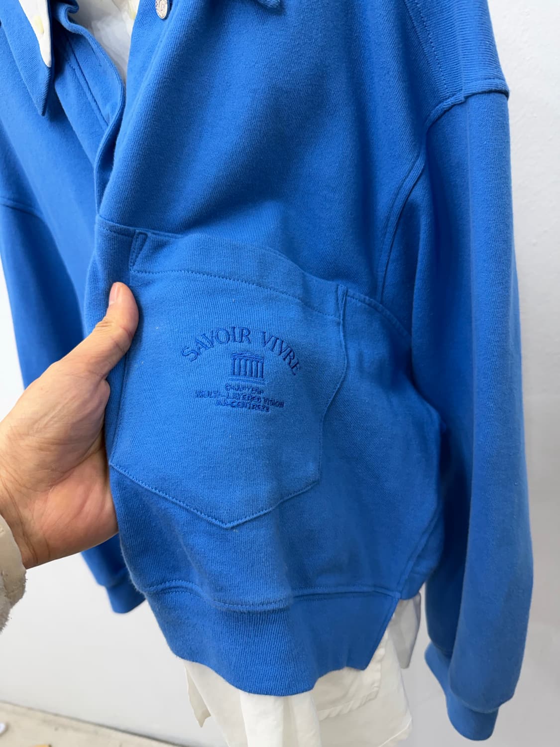 정품) 시스템 한섬 22ss 오버핏 레이어드 셔츠 맨투맨 82 상품이미지4