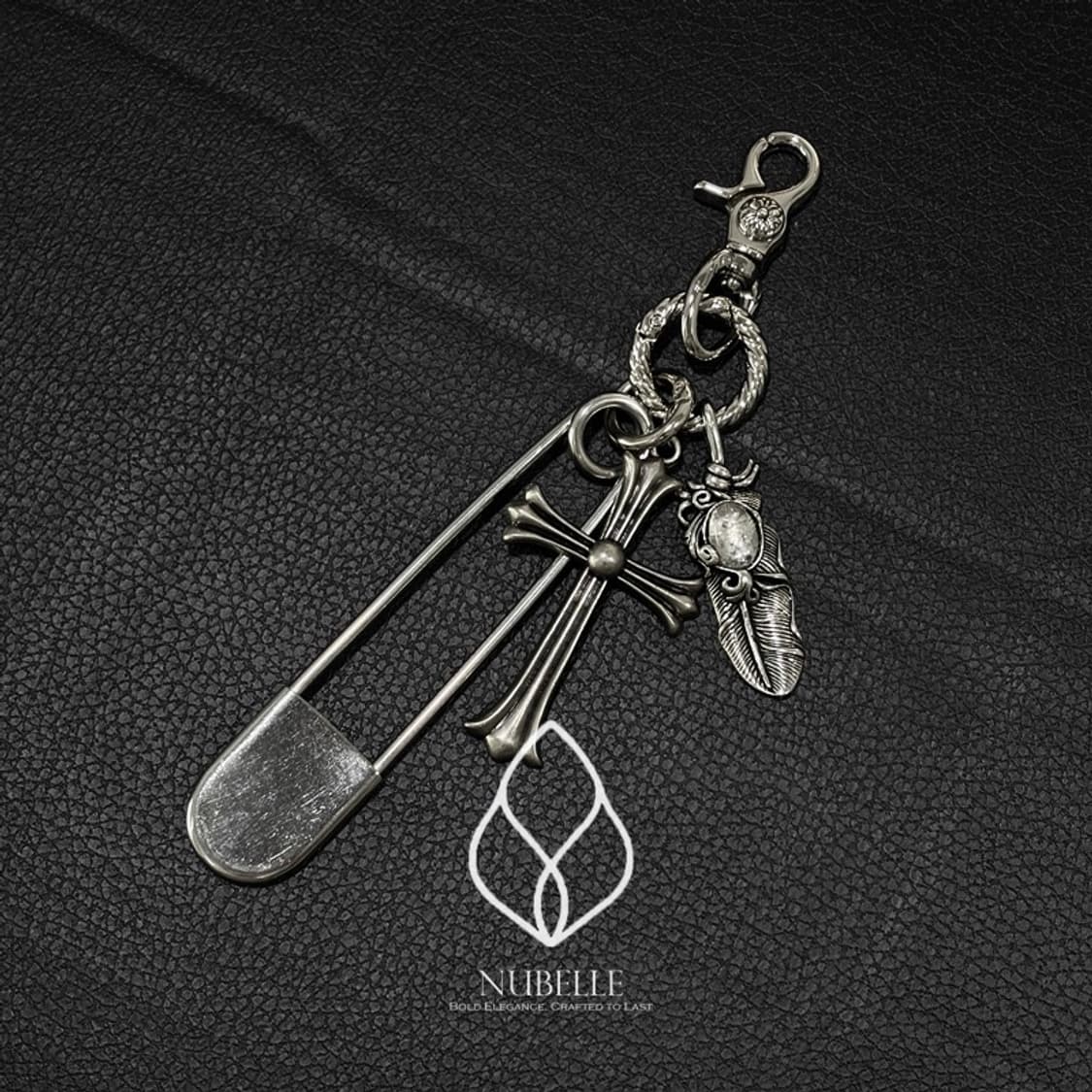 🌗 Chrome cross keyring / 크롬 크로스 클립 키링 상품이미지2