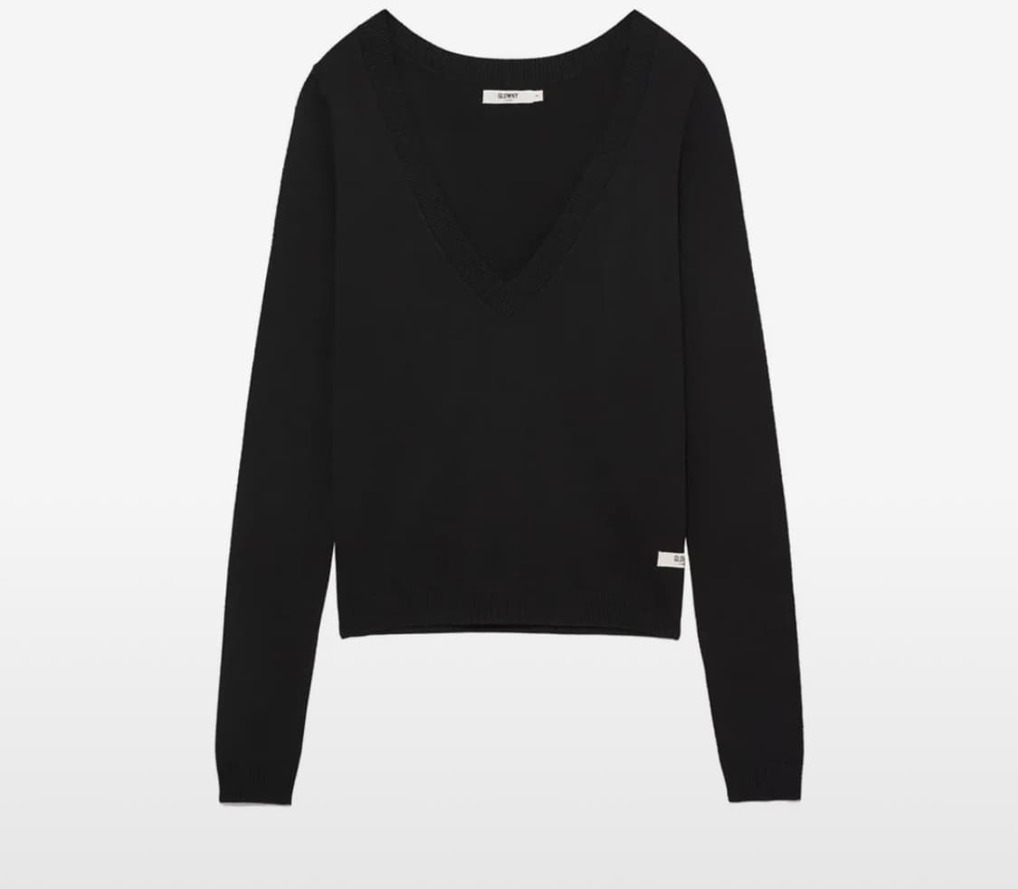 글로니 G DEEP V-NECK KNIT (BLACK) L사이즈 상품이미지1