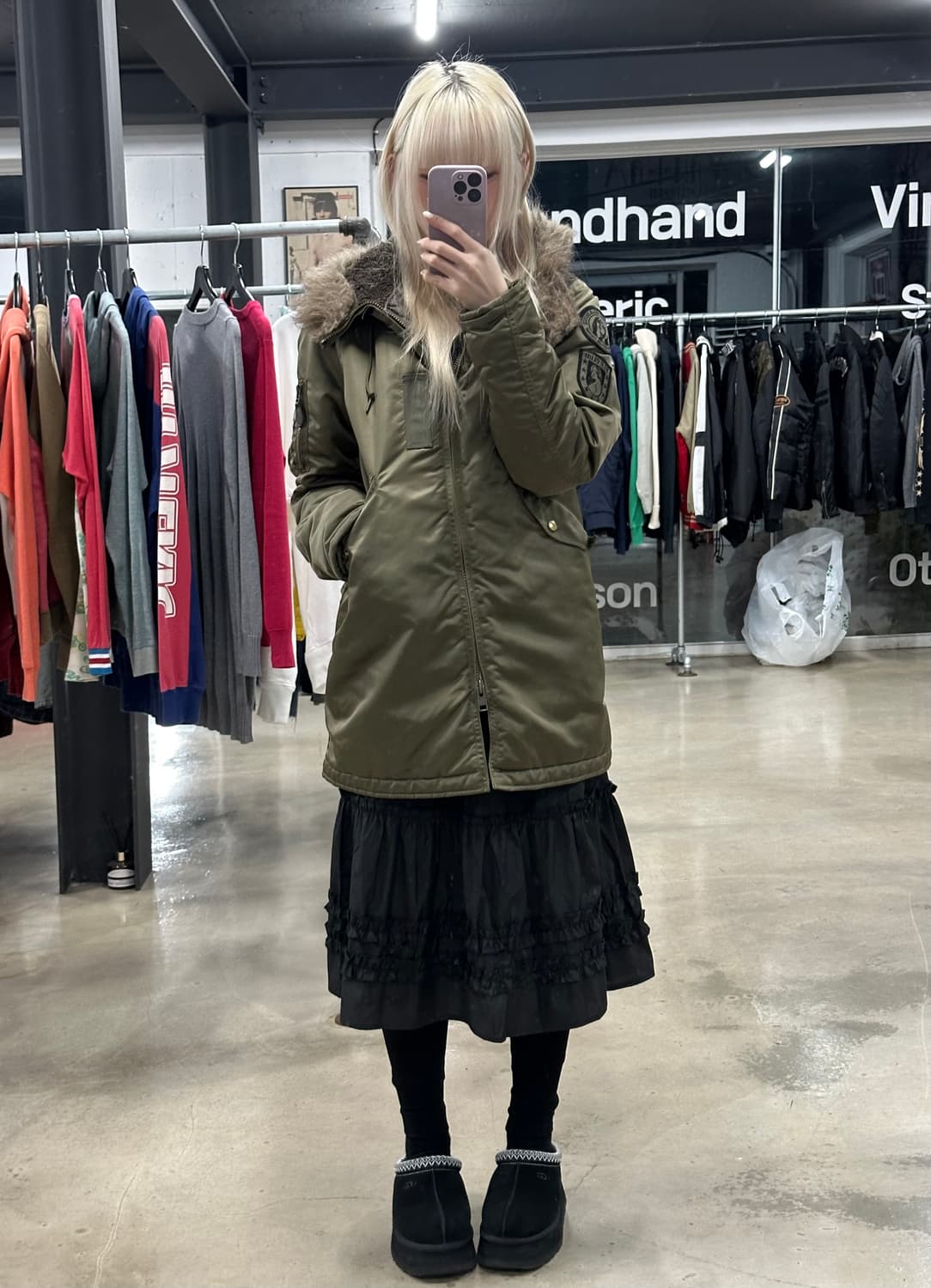 히스테릭 글래머 n-3B 모티브 패딩 자켓 상품이미지3